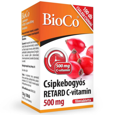 BioCo CSIPKEBOGYÓS RETARD C-VITAMIN 500 MG 100 DB